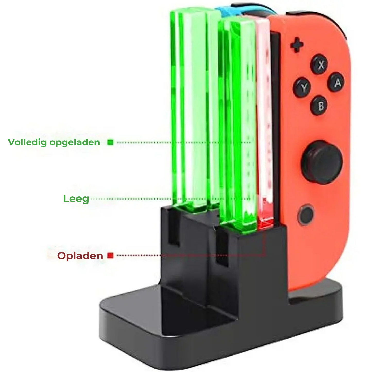 ๐ฎ Nintendo Switch Joy-Con Oplaadstation โ 4-voudig Opladen met Verlichte Basis Cadeau Tip ! ๐