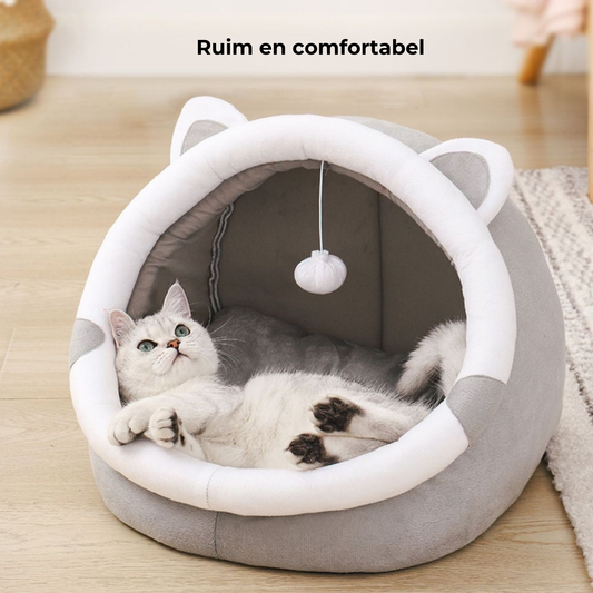 🐱🏡 Kattenhuis “Cat Villa” – Warme & Knusse Slaapplek voor Alle Seizoenen