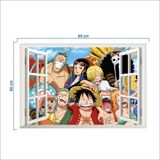 One Piece & Naruto Creative Cartoon Anime Stickers PVC