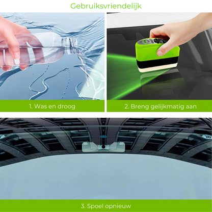 Effectieve Autoglas Reinigingsborstel – Voorruit en Zijramen Zonder Strepen