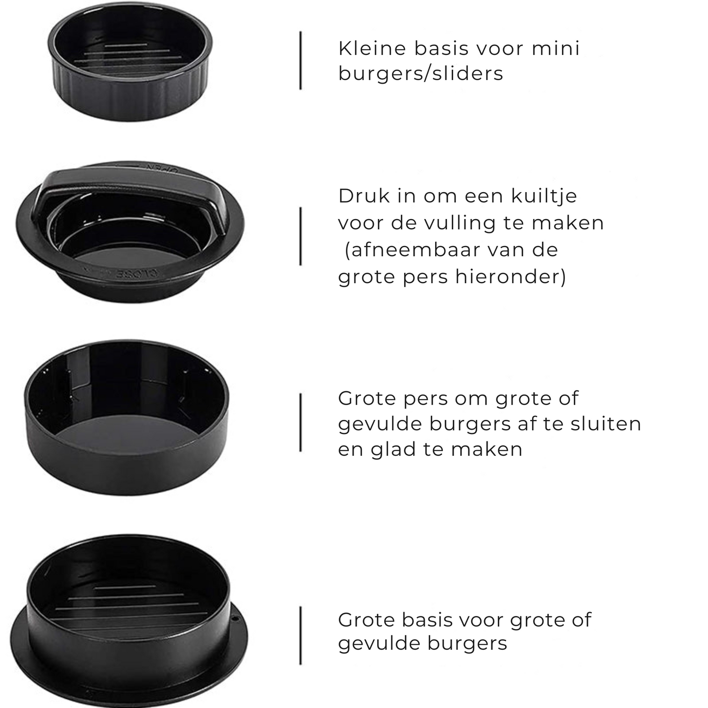 🍔 3-in-1 Burger Maker – Perfecte Hamburgers.