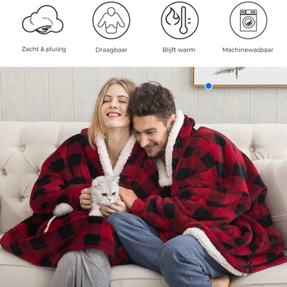 ❄️ Fluffy TV Hoodie Blanket – Jouw Ultieme Winter Must-Have!