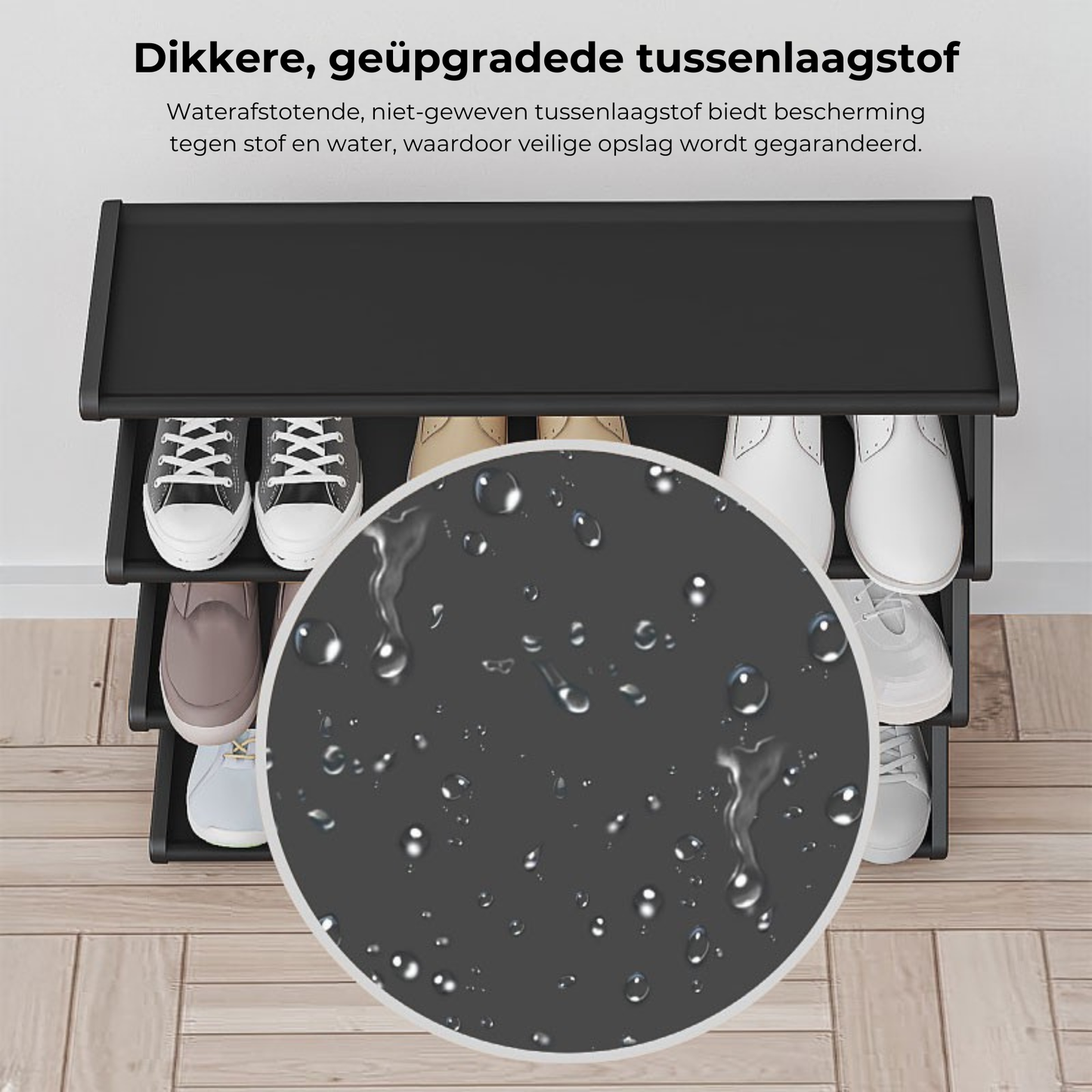 👟 Z-vormige 4-Laagse Schoenenorganizer – Slim, Stijlvol & Ruimtebesparend!