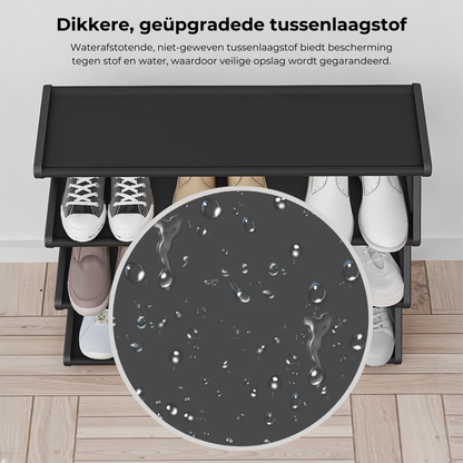 👟 Z-vormige 4-Laagse Schoenenorganizer – Slim, Stijlvol & Ruimtebesparend!