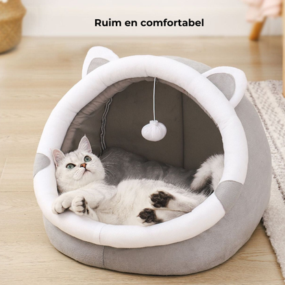 🐱🏡 Kattenhuis “Cat Villa” – Warme & Knusse Slaapplek voor Alle Seizoenen