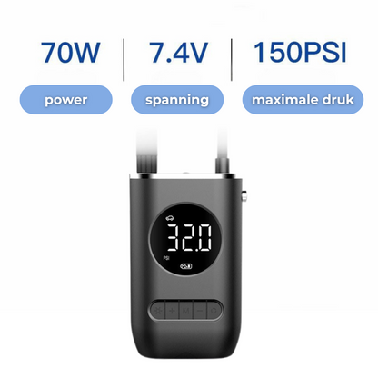 Allora Living Draadloze Mini Luchtcompressor – Krachtige Pomp voor Auto, Fiets & Meer