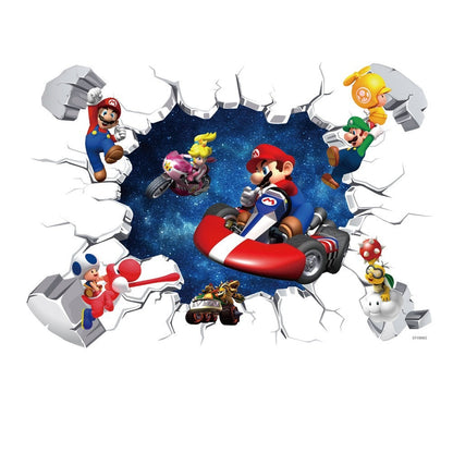Mario, Sonic, Luigi & Knuckles Muurstickers gemaakt van PVC