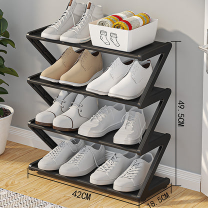 👟 Z-vormige 4-Laagse Schoenenorganizer – Slim, Stijlvol & Ruimtebesparend!