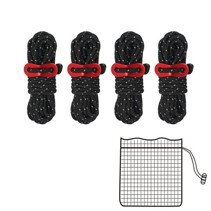 Reflecterend touw met  Scheerlijnen Aluminium Buckles & Opbergtas