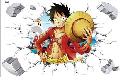 One Piece & Naruto Creative Cartoon Anime Stickers PVC