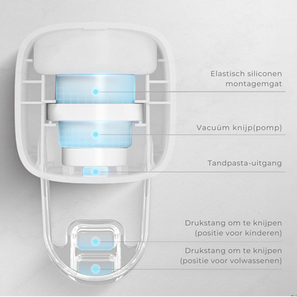 Automatische Hygiënische  Tandpastadispenser voor het Hele Gezin.