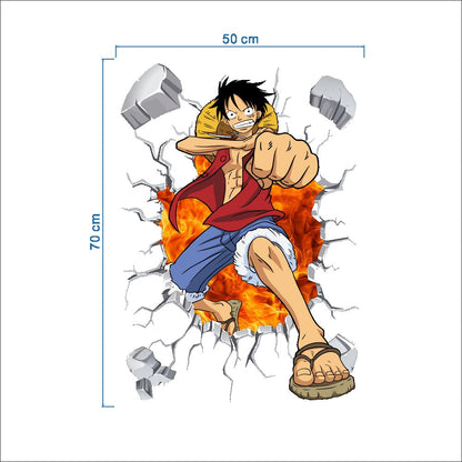 One Piece & Naruto Creative Cartoon Anime Stickers PVC