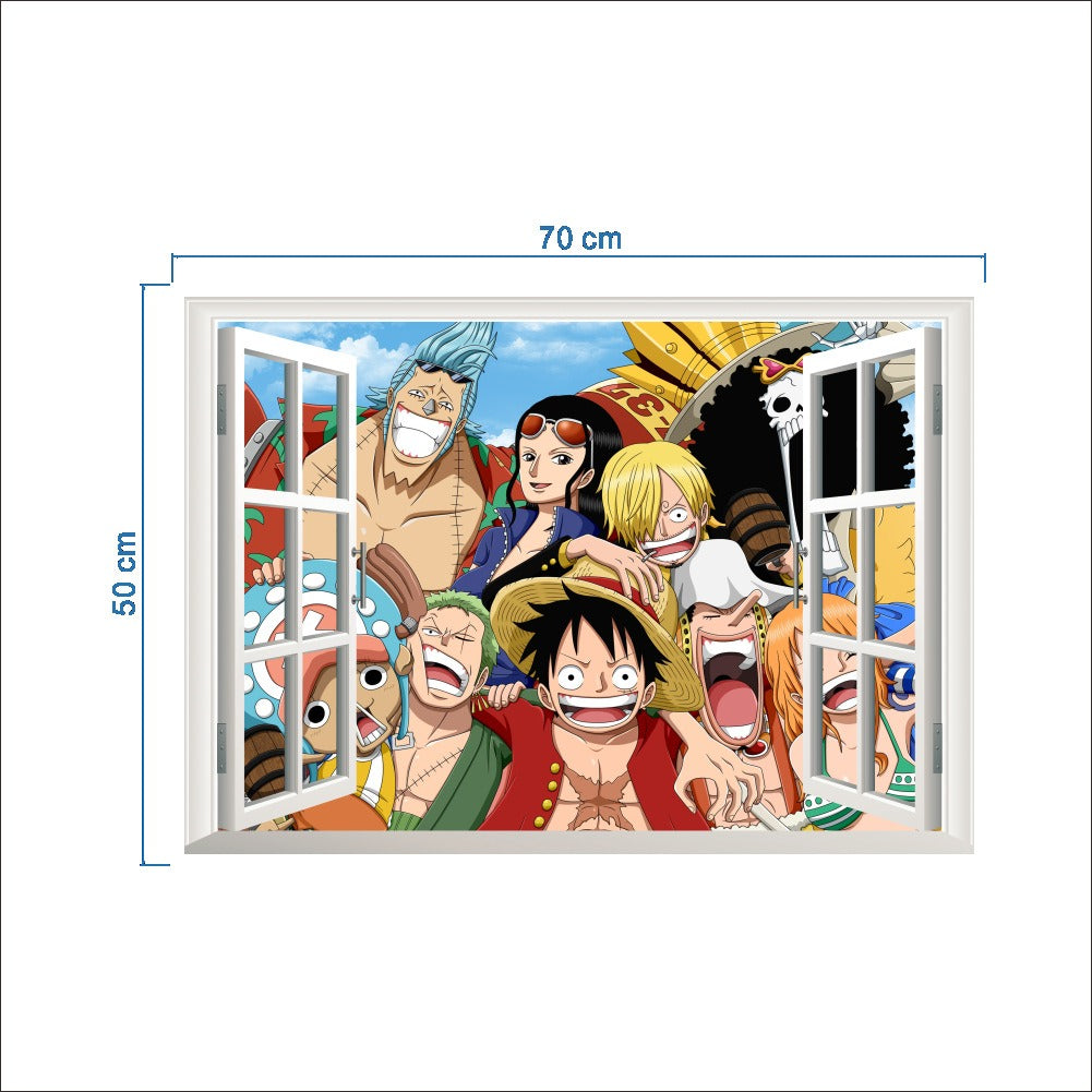 One Piece & Naruto Creative Cartoon Anime Stickers PVC