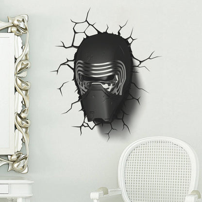 The Black Mask Muursticker gemaakt van PVC