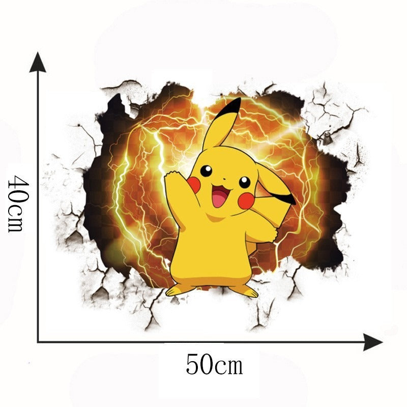Pikachu Muursticker gemaakt van PVC