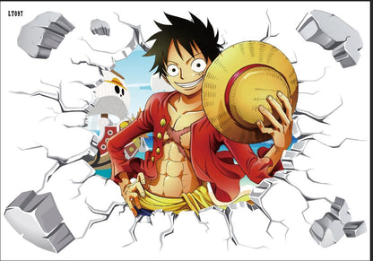 One Piece & Naruto Creative Cartoon Anime Stickers PVC