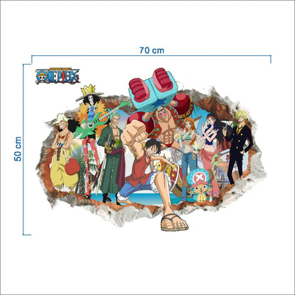 One Piece & Naruto Creative Cartoon Anime Stickers PVC