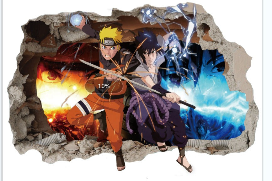 One Piece & Naruto Creative Cartoon Anime Stickers PVC