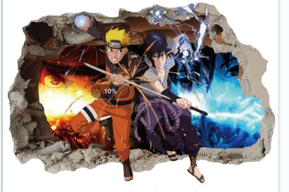 One Piece & Naruto Creative Cartoon Anime Stickers PVC