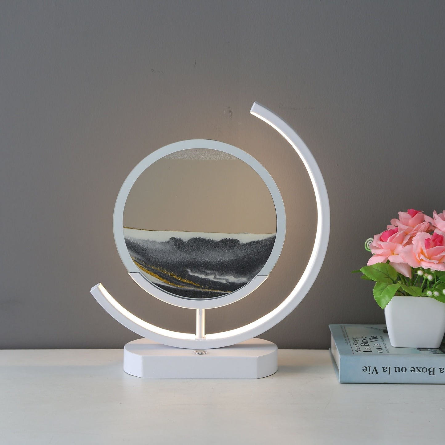 Bewegende Zandkunst Lamp – Rustgevend Licht & Stijlvolle       Cadeau Tip ! 🎁