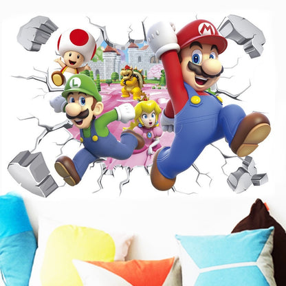 Mario, Sonic, Luigi & Knuckles Muurstickers gemaakt van PVC