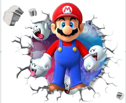 Mario, Sonic, Luigi & Knuckles Muurstickers gemaakt van PVC