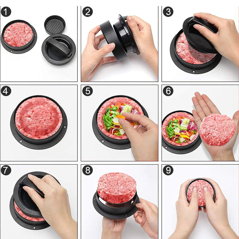 🍔 3-in-1 Burger Maker – Perfecte Hamburgers.