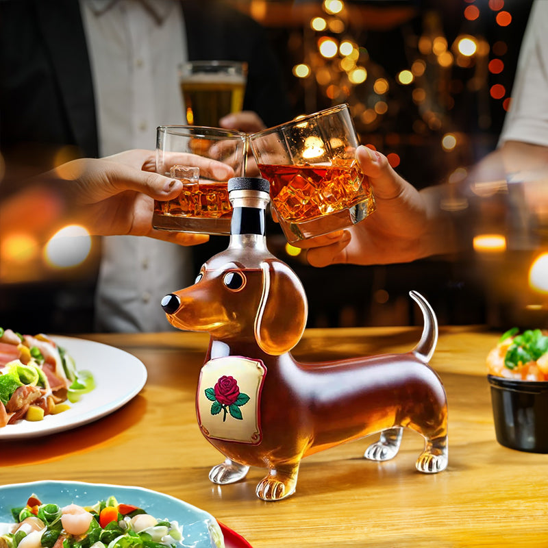 Unieke Dieren Karaf decoratie   Schildpad & French Bulldog & Teckel Stijlvoll voor Thuis of Bar en kantoor                            Cadeau Tip !  🎁