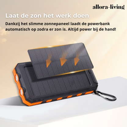 Allora Living Compacte Solar powerbank met kompas 🌍⚡📱