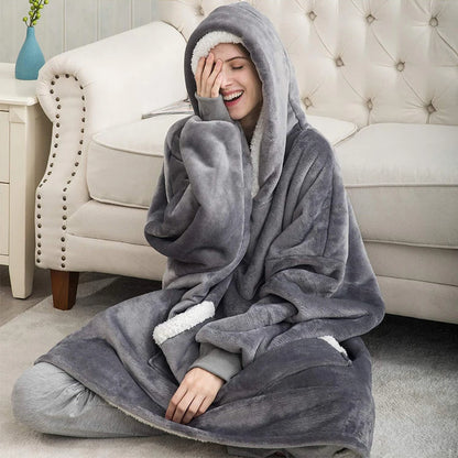 ❄️ Fluffy TV Hoodie Blanket – Jouw Ultieme Winter Must-Have!