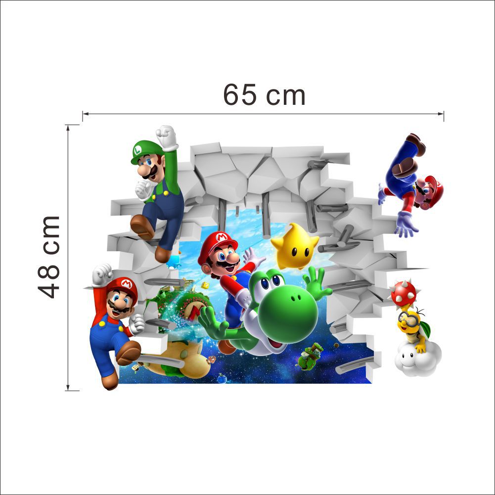 Super Mario Muursticker gemaakt van PVC